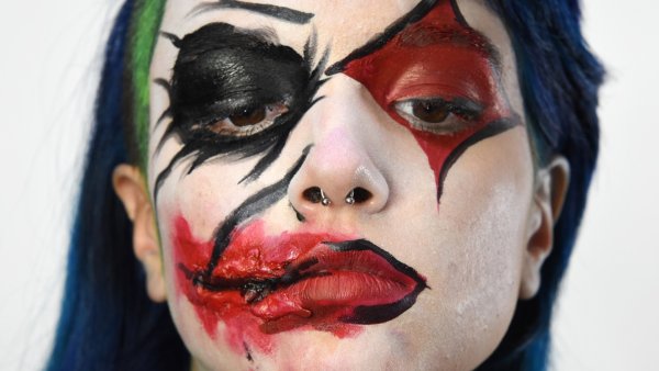 Макияж на Хэллоуин скелет