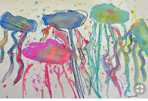 Нетрадиционное рисование медуза