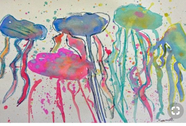 Нетрадиционное рисование медуза