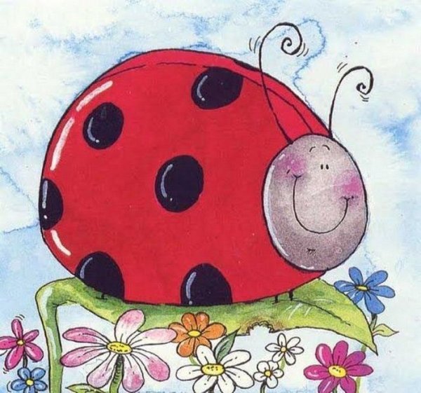 Божья коровка живопись