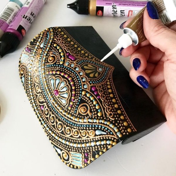 Мандала точечная роспись