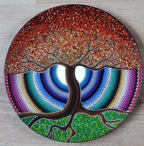 Точечная роспись Золотая рыбка