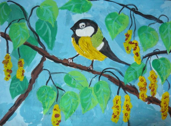 Нарисовать синицу