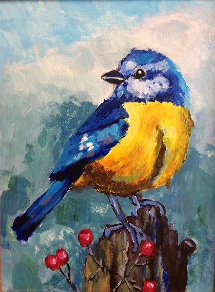 Рисование синички