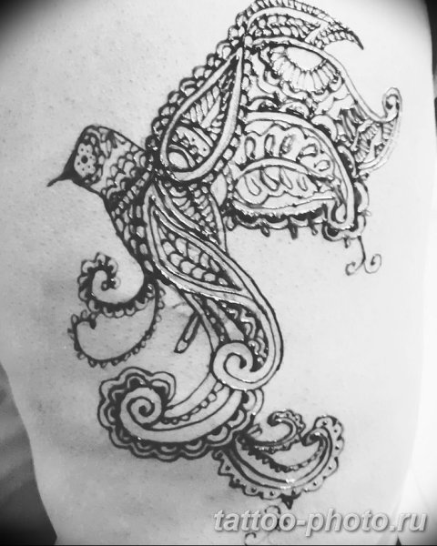 Мехенди эскиз птичка