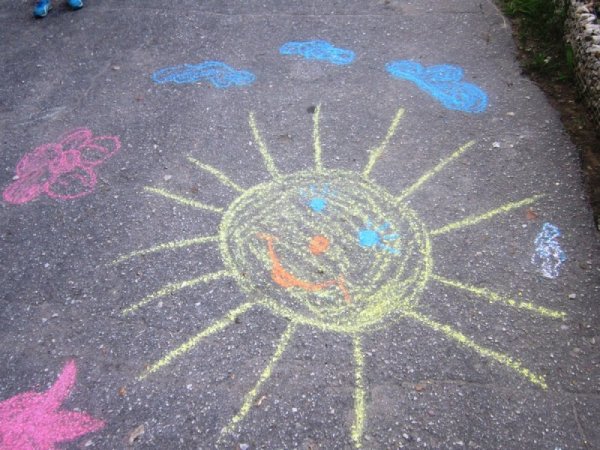 Рисунки на асфальте.