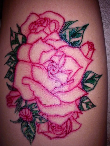 Рисунки хной роза