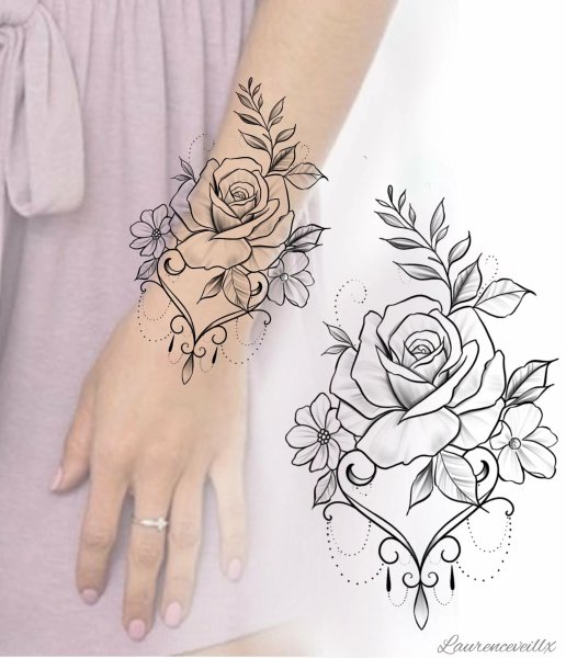 Тату на руке для девушек эскизы