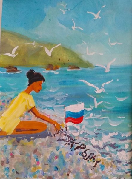 Рисование заката для детей