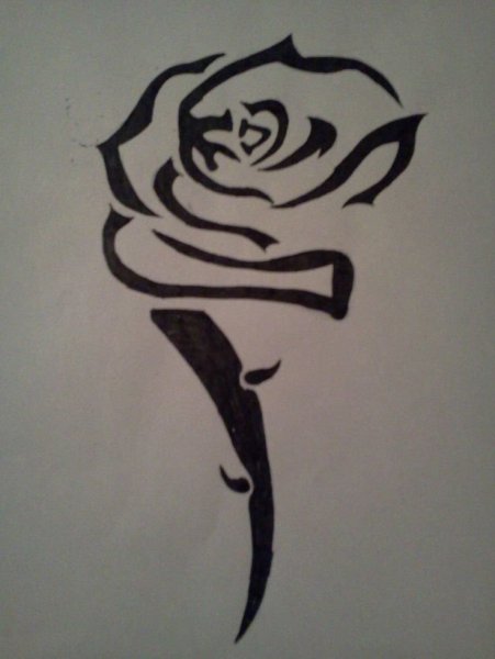 Рисунки хной роза