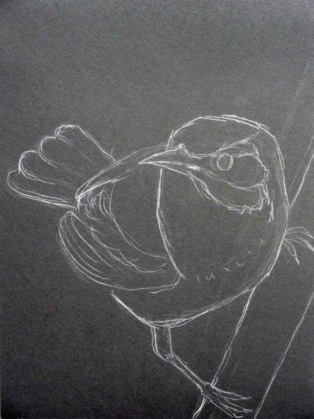 Птичка мелом