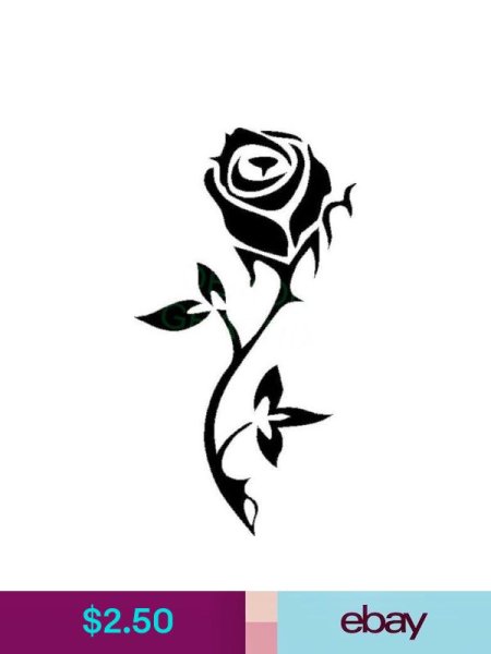 Тату роза простая