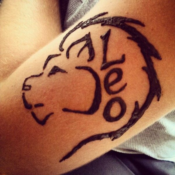 Тату хной легко Лев