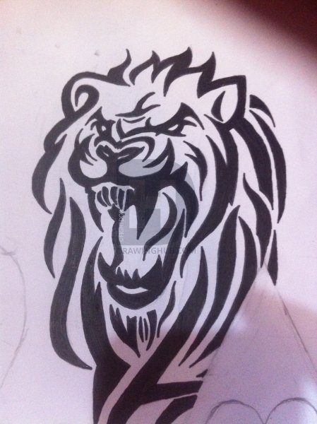 Тату Лев трайбл