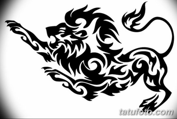 Лев в стиле трайбл