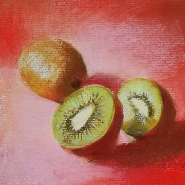 Натюрморт масляной пастелью