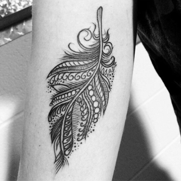 Перышко тату хной