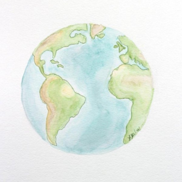 Планета земля рисунок для детей красками