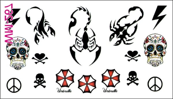 Тату из хны для мальчиков череп