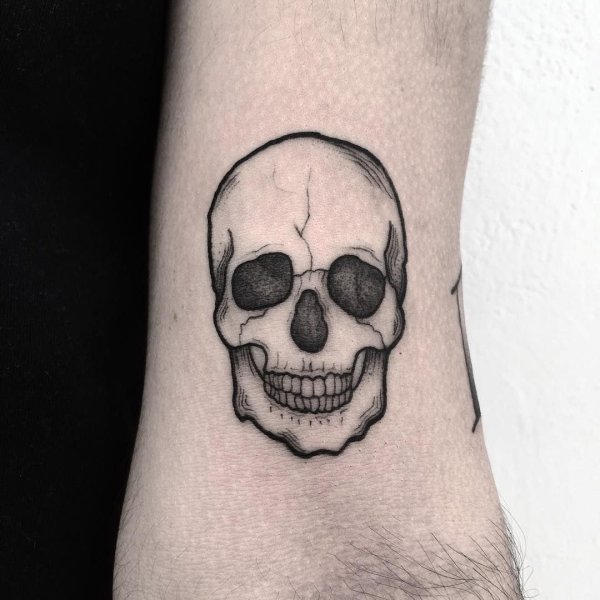 Тату черепа легкие