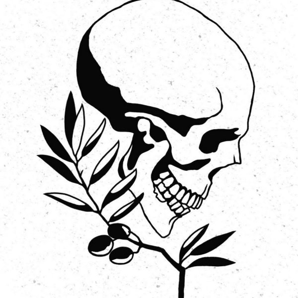 Череп эскиз Минимализм