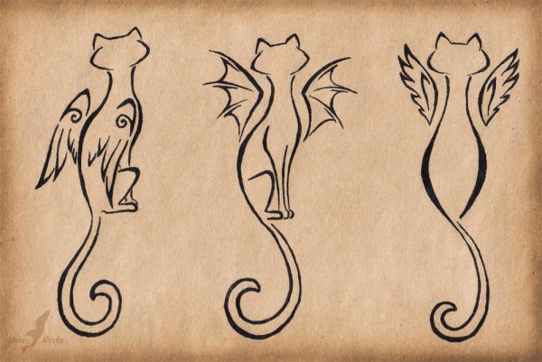 Татуировка кошка эскизы