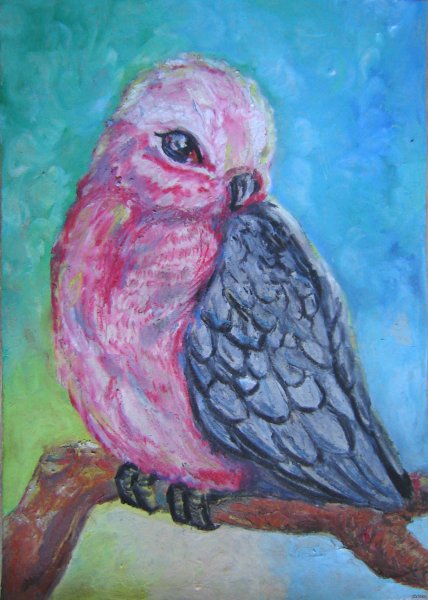 Рисование восковыми мелками птиц