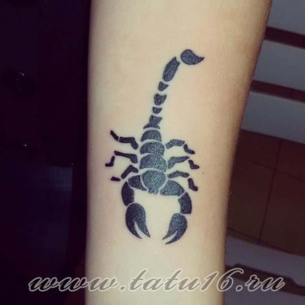 Тату хной Скорпион