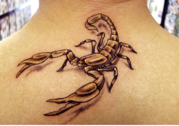 Тату хной Скорпион