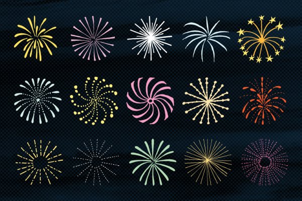 Рисование губкой салют