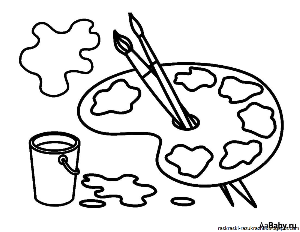 Краски раскраска для детей