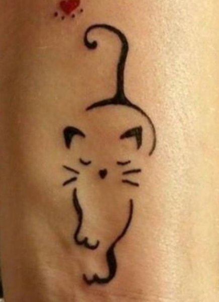 Тату хной котики лёгкие