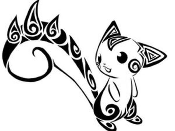 Тату кошка эскизы