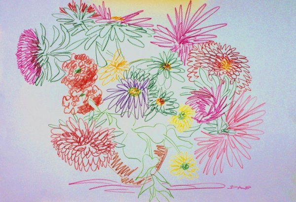 Рисование астры