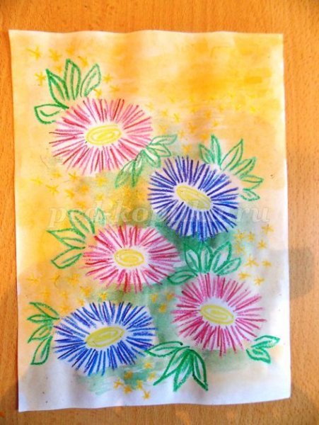 Рисование восковыми мелками