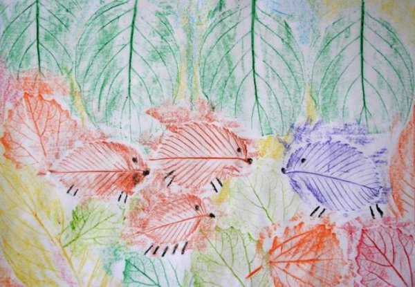 Фроттаж техника рисования для детей в детском саду