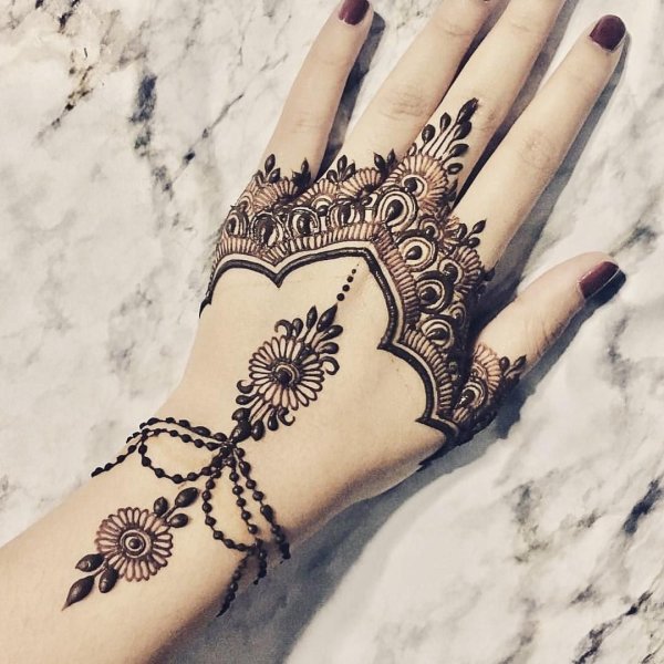 Новогоднее мехенди на руках