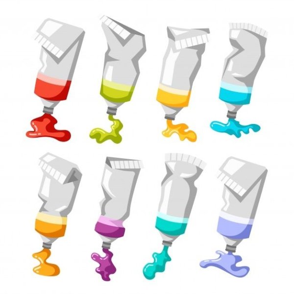 Тюбик краски вектор