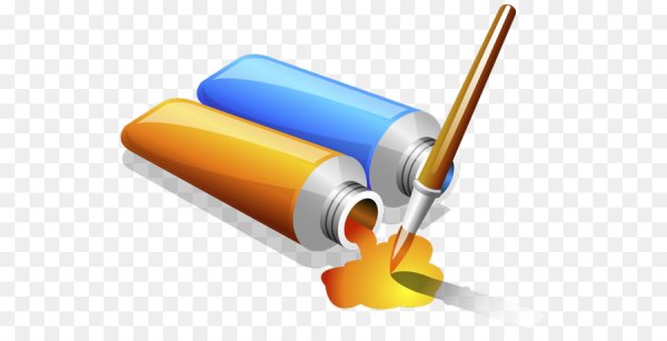 Тюбики краски на прозрачном фоне