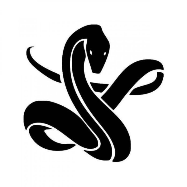 Стилизованное изображение змеи