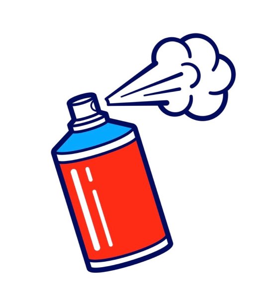 Баллончик с краской нарисованный