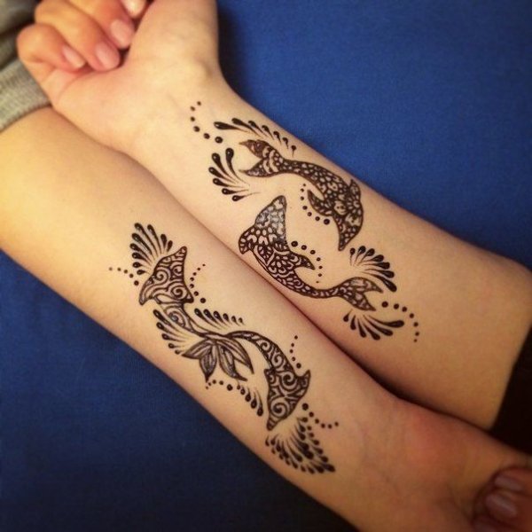 Мехенди на предплечье