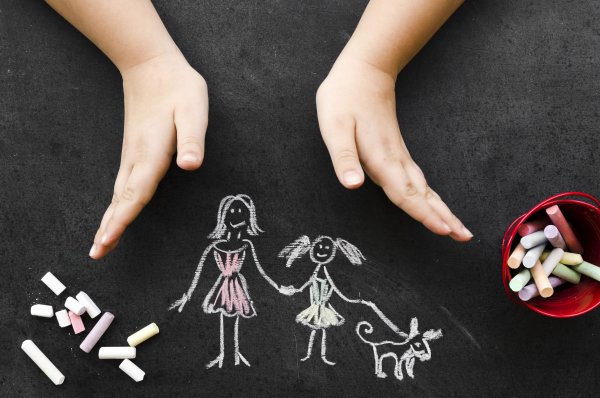 Восковые мелки на белом фоне