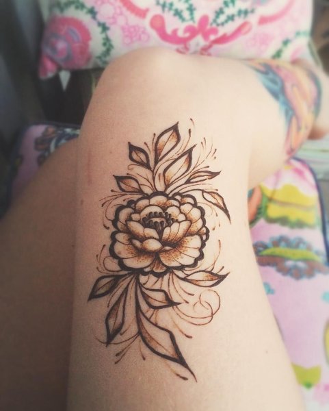 Мехенди пионы