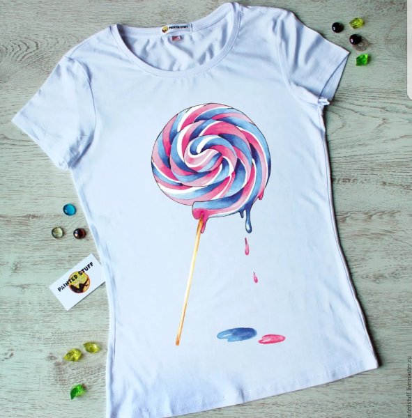 Восковыми мелками на ткани