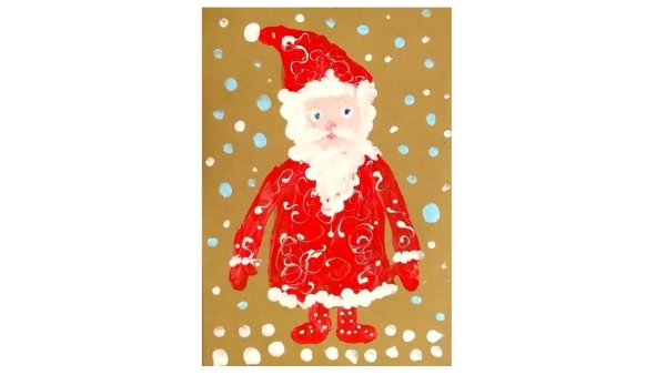 Рисование с детьми дед Мороз