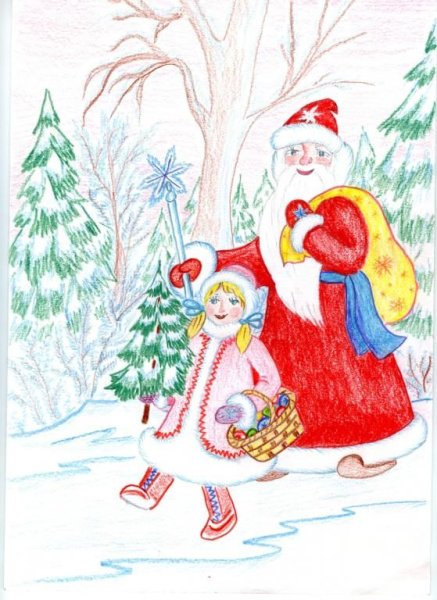 Рисунки на новый дед Мороз