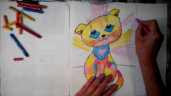 Рисование масляной пастелью