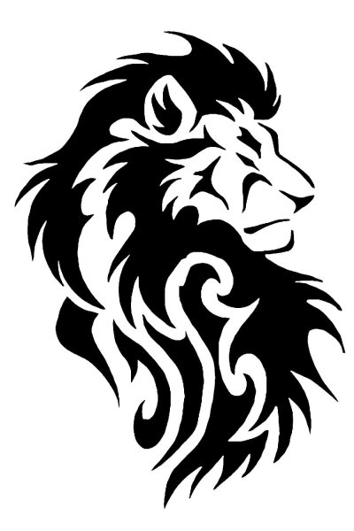 Трайбл Лев эскиз тату Льва