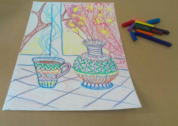 Изо восковые мелки